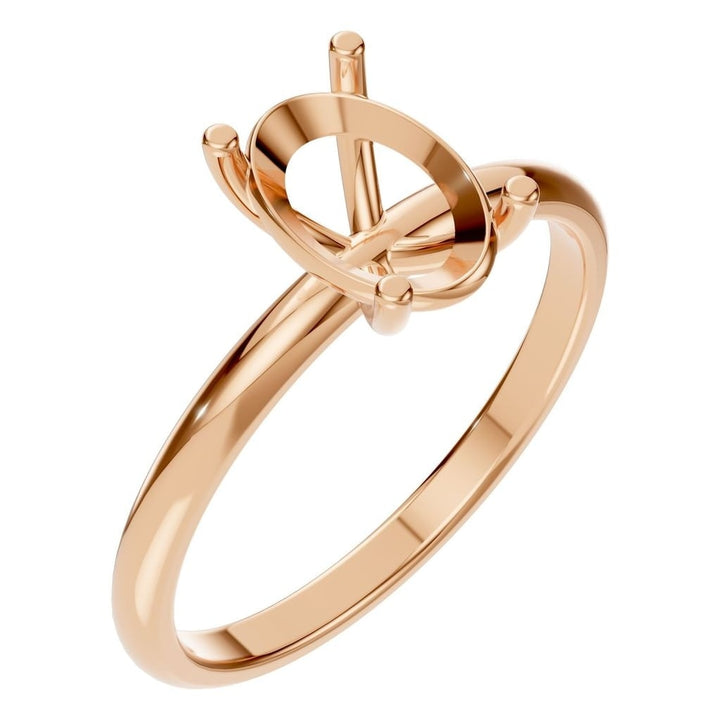 Solitaire Ring Mounting - Oval 8x5.5mm
