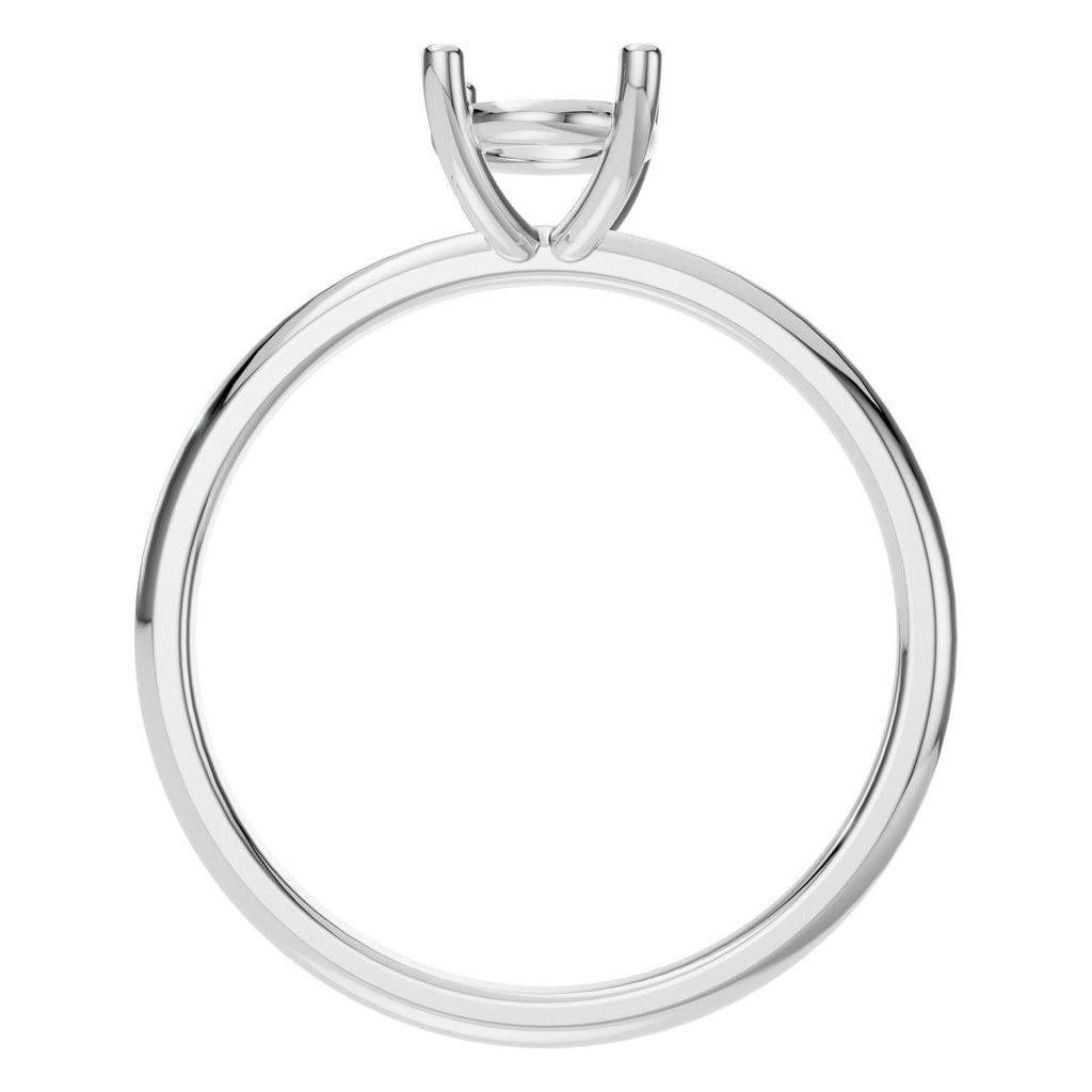 RI-7657 White Gold Ring UNSET - Top View