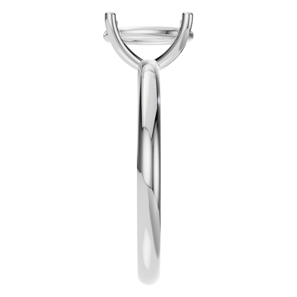 RI-7657 White Gold Ring UNSET - Side View