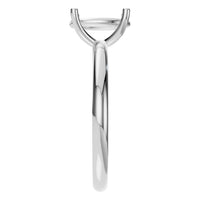 RI-7657 White Gold Ring UNSET - Side View