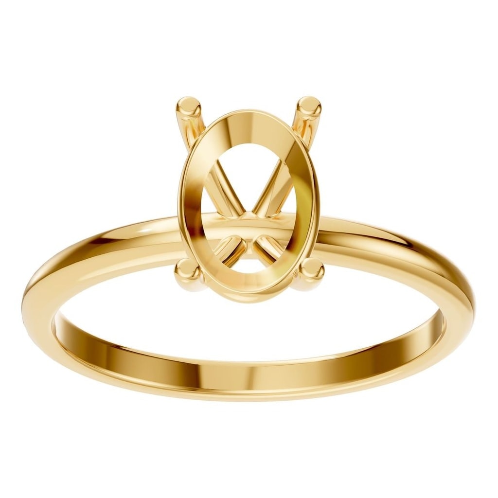 RI-7657 Yellow Gold Ring UNSET - Front View