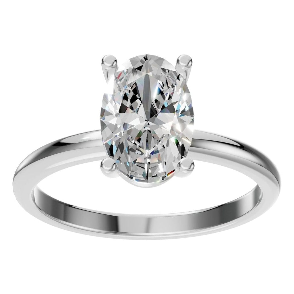 RI-7657 White Gold Ring SET - Front View