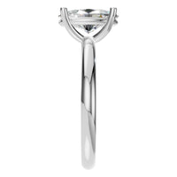 RI-7657 White Gold Ring SET - Side View