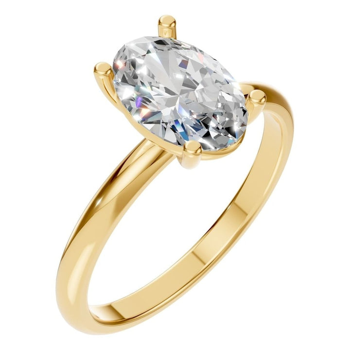 Solitaire Ring Mounting - Oval 9x6mm