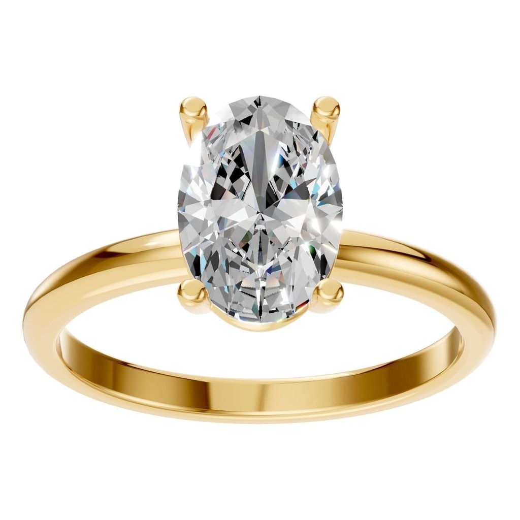 RI-7657 Yellow Gold Ring SET - Front View