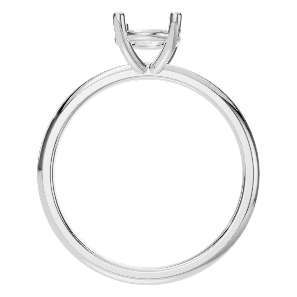 RI-7657 White Gold Ring UNSET - Top View