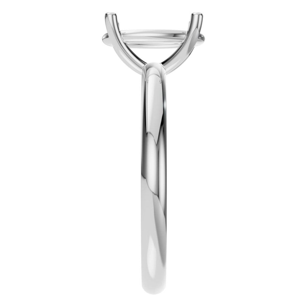 RI-7657 White Gold Ring UNSET - Side View