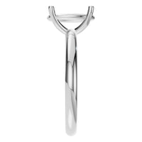 RI-7657 White Gold Ring UNSET - Side View