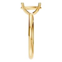 RI-7657 Yellow Gold Ring UNSET - Side View
