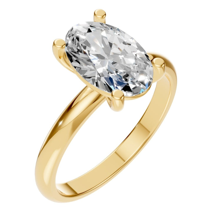 Solitaire Ring Mounting - Oval 10x6.5mm