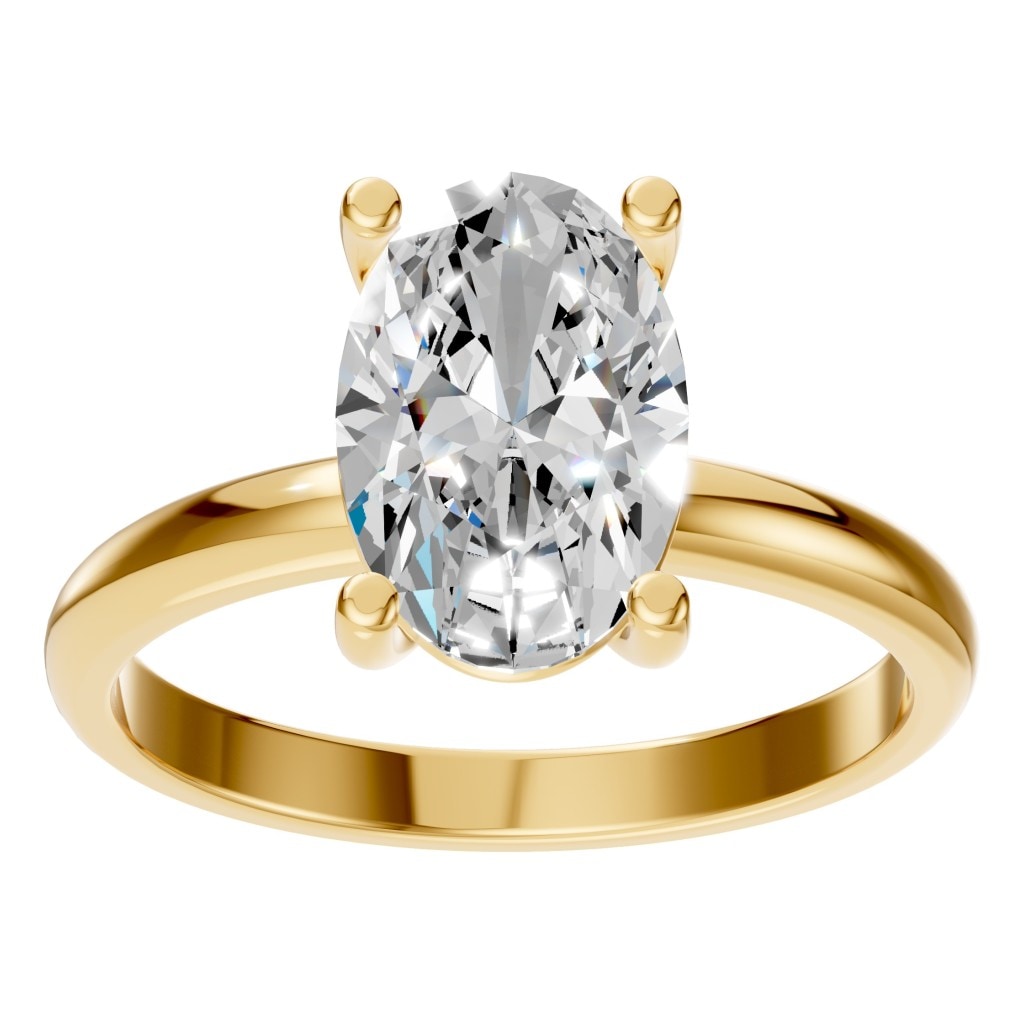 RI-7657 Yellow Gold Ring SET - Front View
