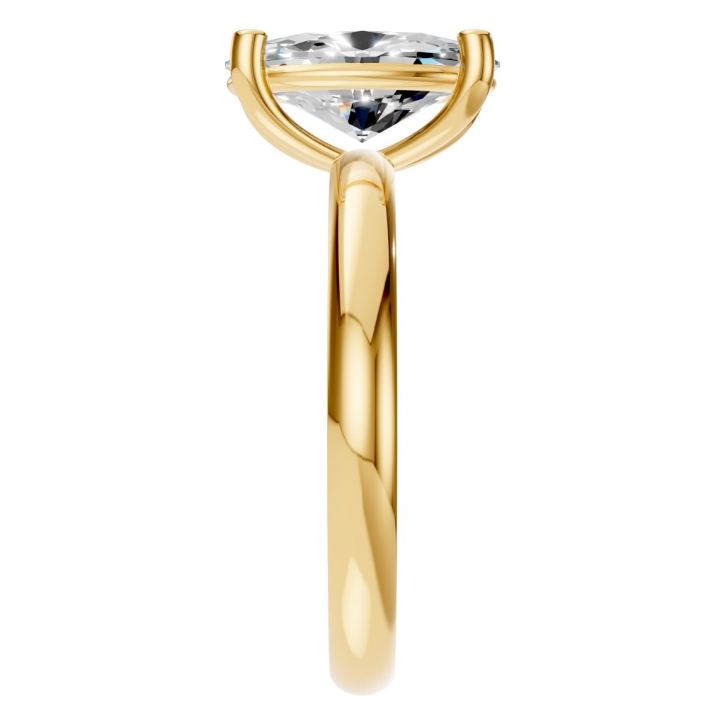 RI-7657 Yellow Gold Ring SET - Side View