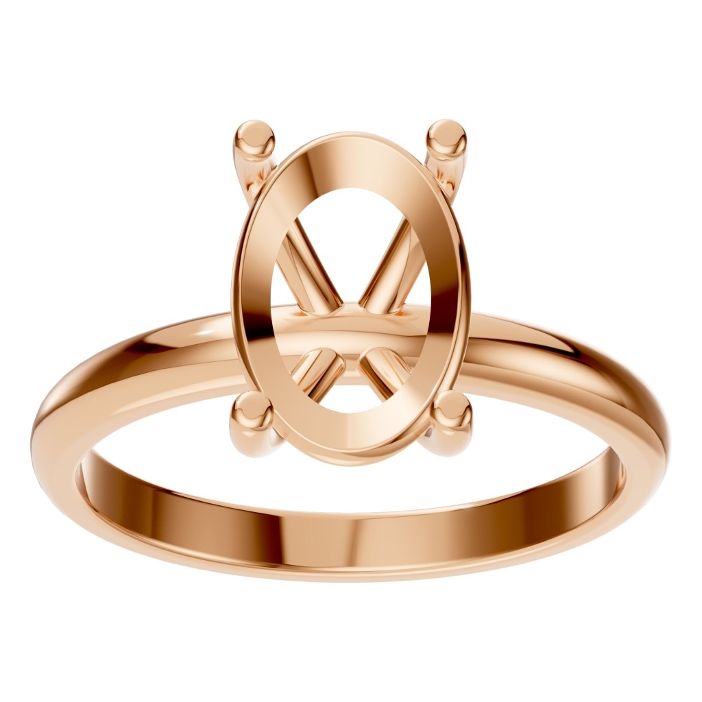 RI-7657 Rose Gold Ring UNSET - Front View