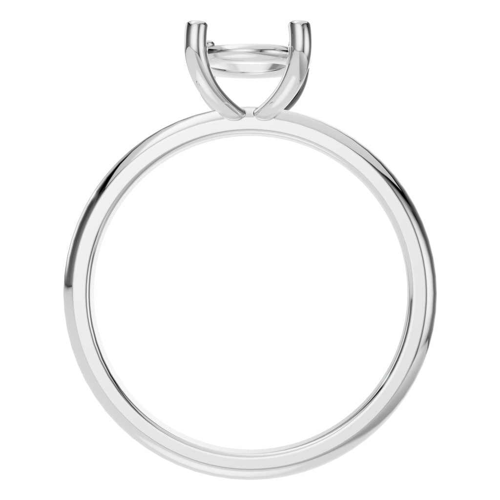 RI-7657 White Gold Ring UNSET - Top View
