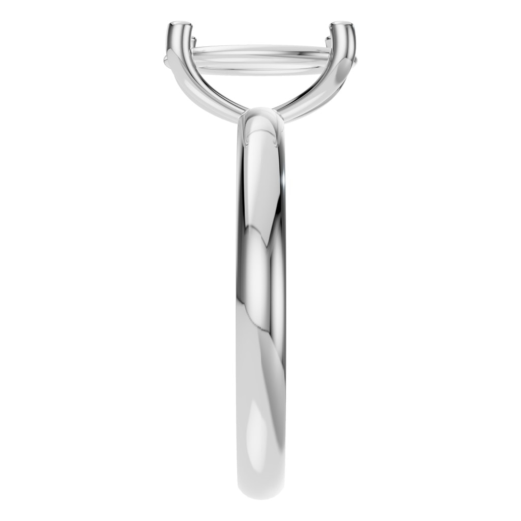 RI-7657 White Gold Ring UNSET - Side View