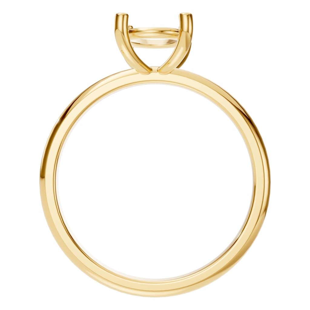 RI-7657 Yellow Gold Ring UNSET - Top View