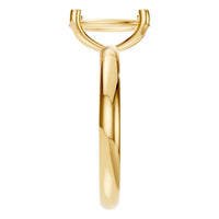 RI-7657 Yellow Gold Ring UNSET - Side View