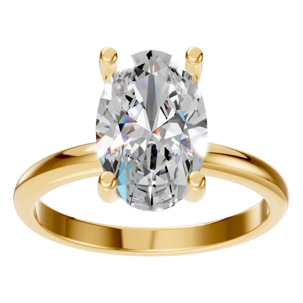 RI-7657 Yellow Gold Ring SET - Front View