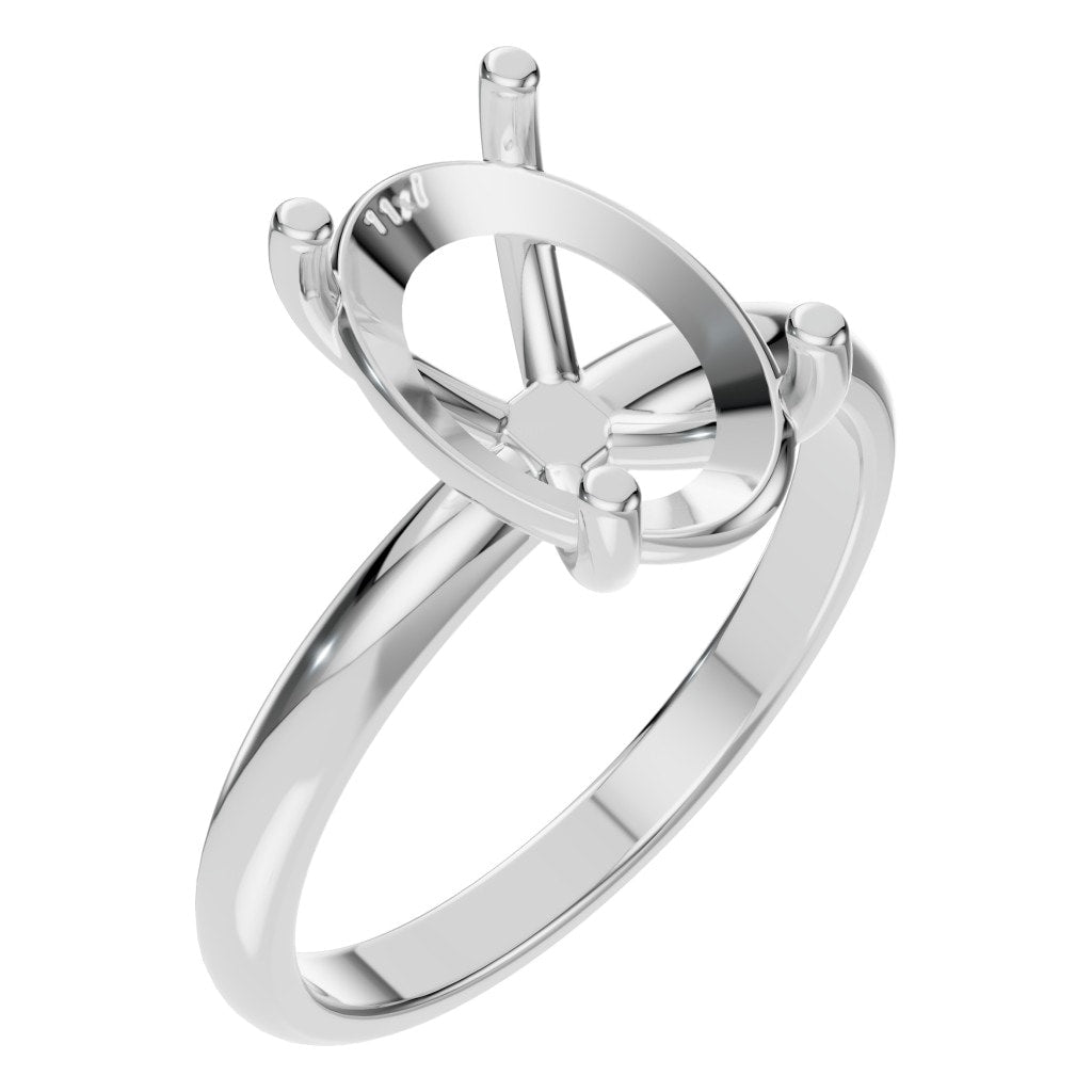 RI-7657 White Gold Ring UNSET - Main View