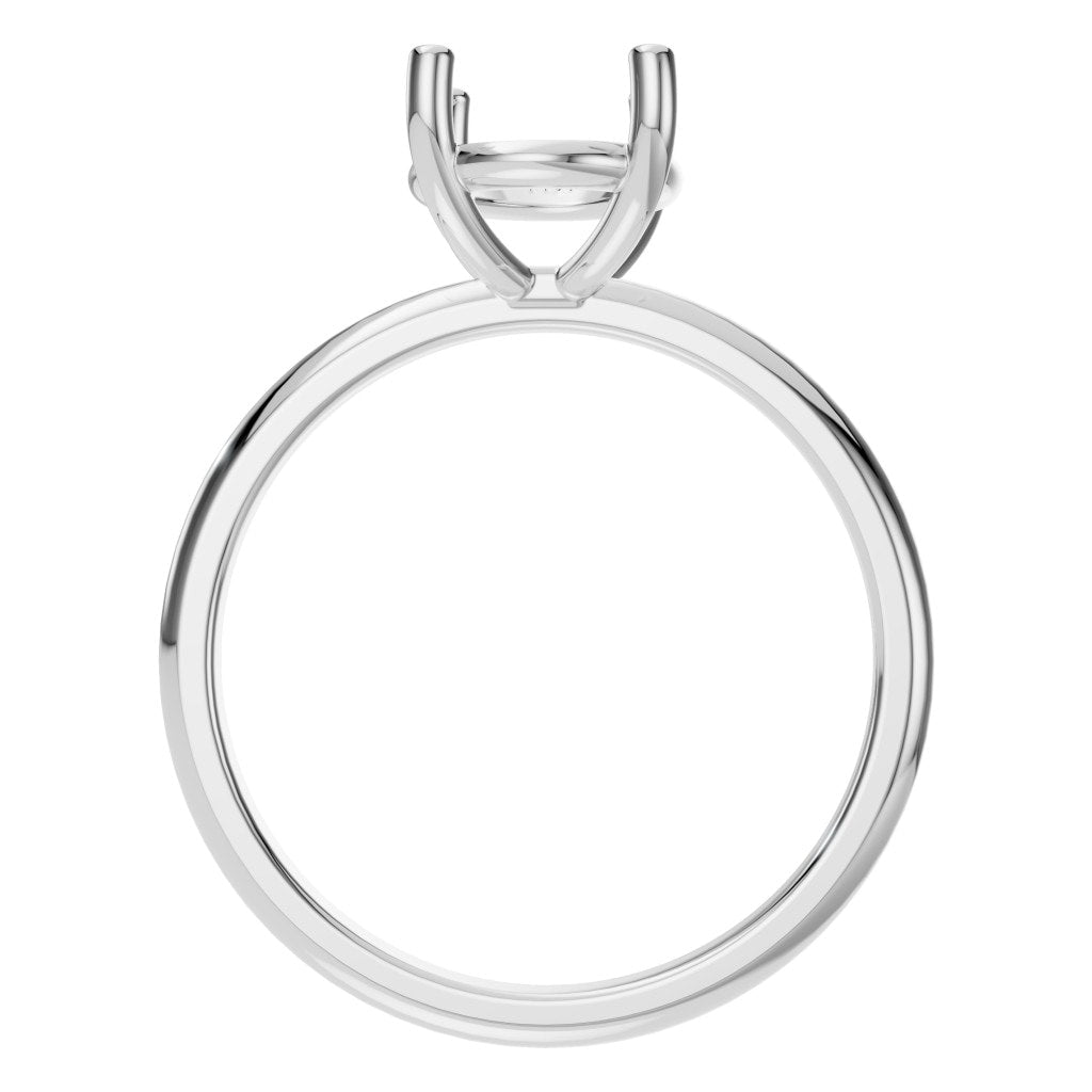 RI-7657 White Gold Ring UNSET - Top View