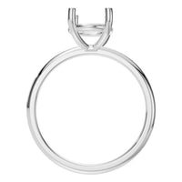 RI-7657 White Gold Ring UNSET - Top View