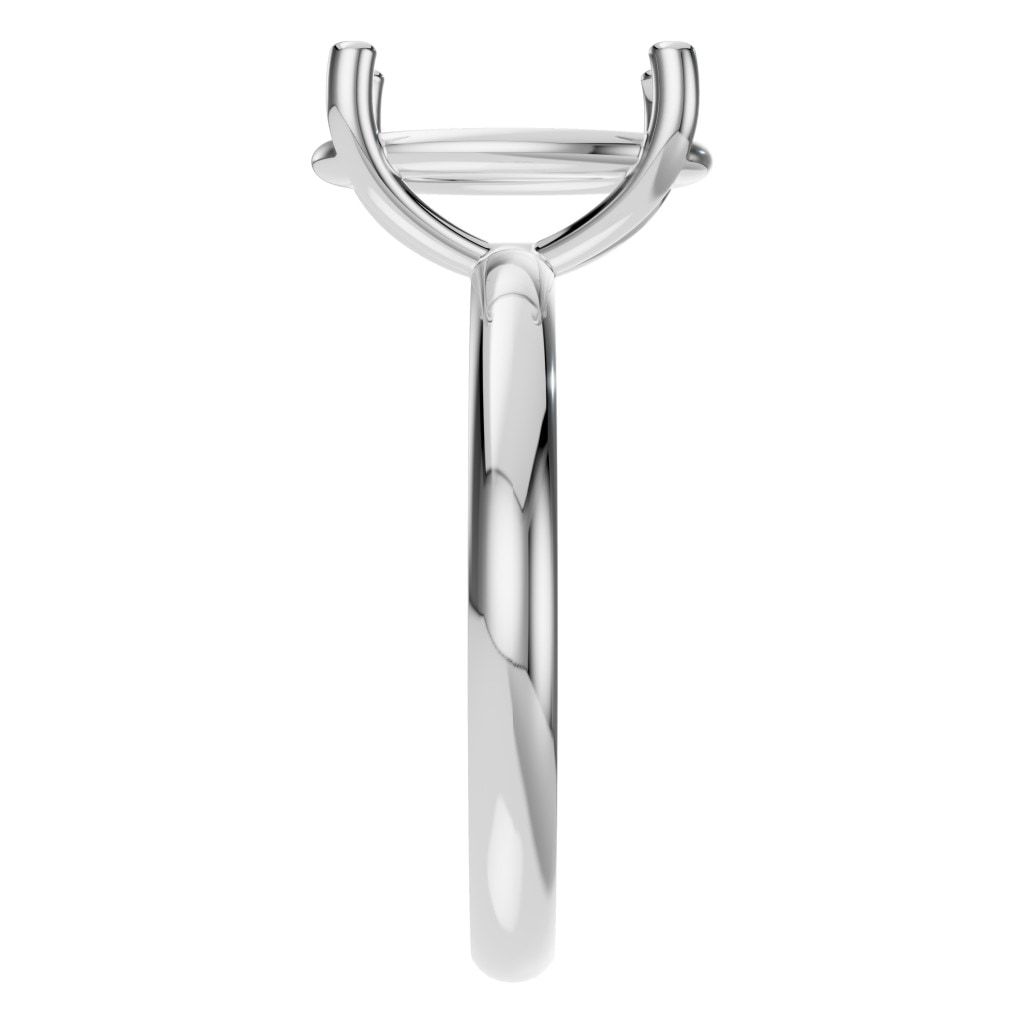 RI-7657 White Gold Ring UNSET - Side View