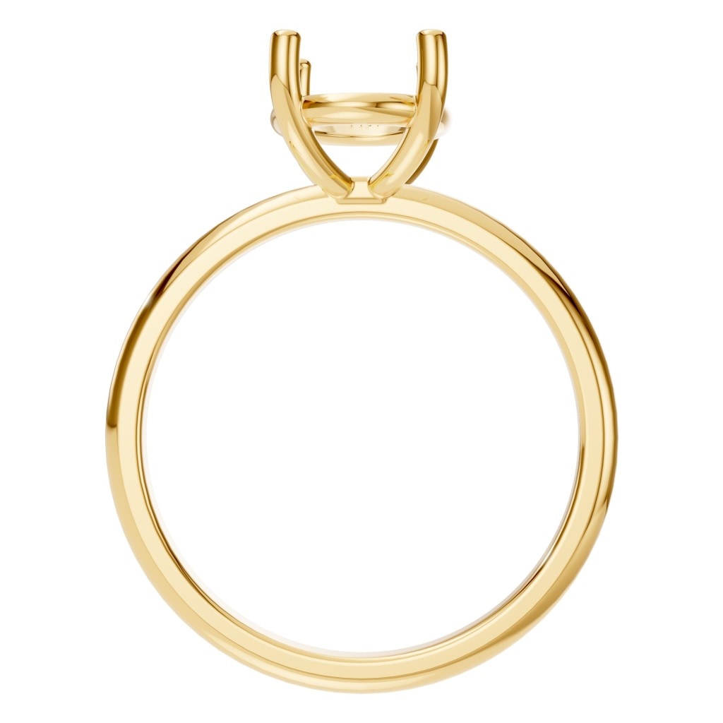 RI-7657 Yellow Gold Ring UNSET - Top View