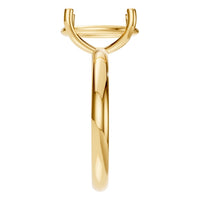 RI-7657 Yellow Gold Ring UNSET - Side View