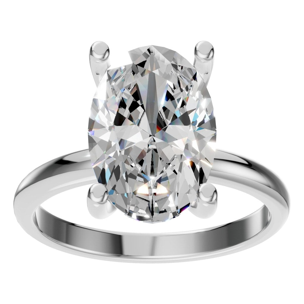 RI-7657 White Gold Ring SET - Front View