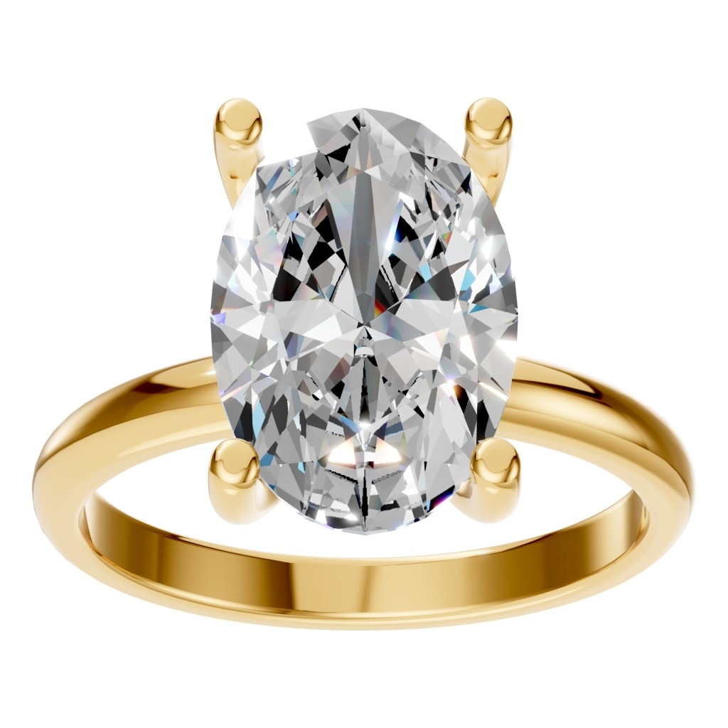 RI-7657 Yellow Gold Ring SET - Front View