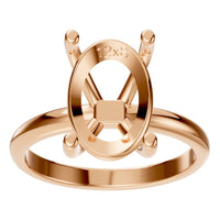 RI-7657 Rose Gold Ring UNSET - Front View