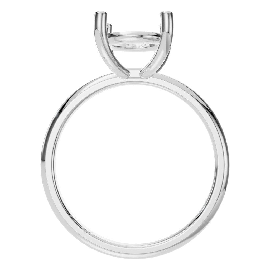 RI-7657 White Gold Ring UNSET - Top View