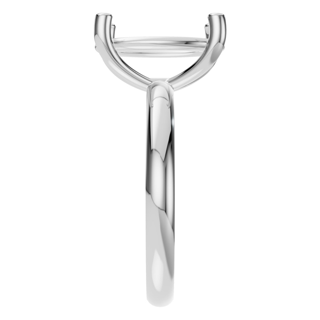 RI-7657 White Gold Ring UNSET - Side View