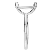 RI-7657 White Gold Ring UNSET - Side View