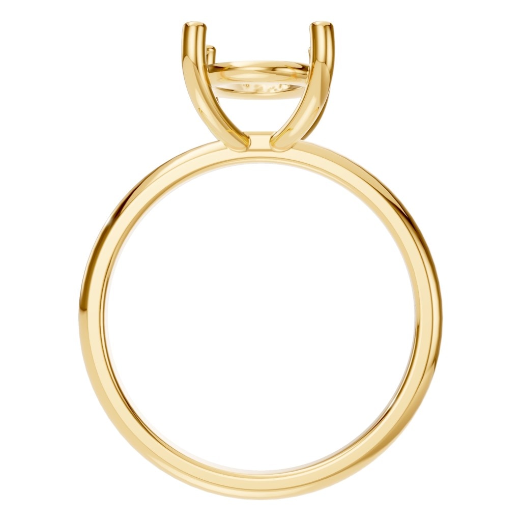 RI-7657 Yellow Gold Ring UNSET - Top View