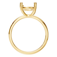 RI-7657 Yellow Gold Ring UNSET - Top View