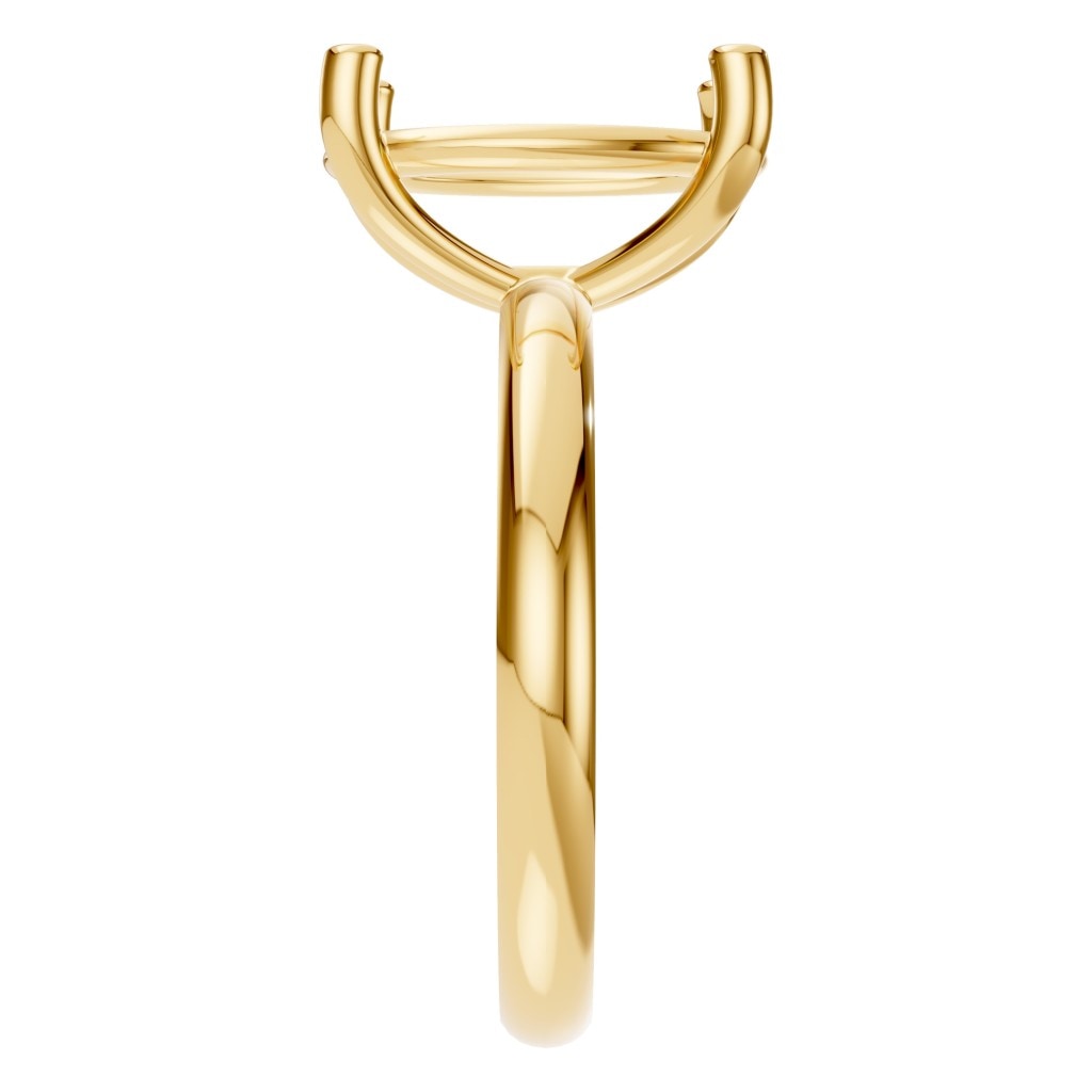 RI-7657 Yellow Gold Ring UNSET - Side View