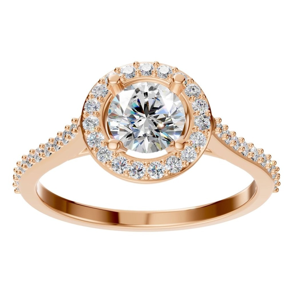 RI-7694 Rose Gold Ring SET - Front View