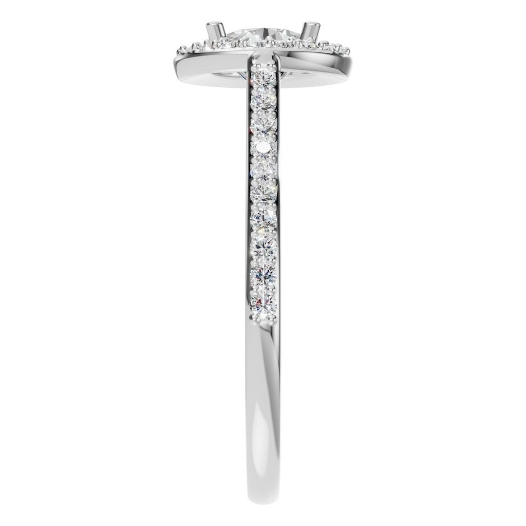 RI-7694 White Gold Ring SET - Side View