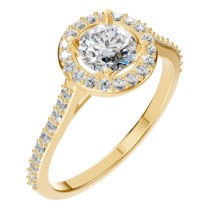Accented Halo Ring Mounting - Round 5mm