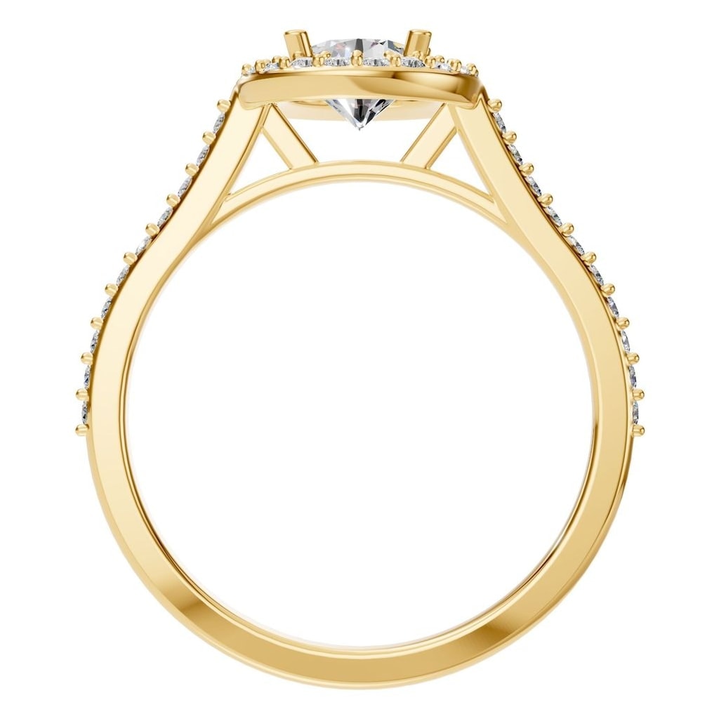 RI-7694 Yellow Gold Ring SET - Top View