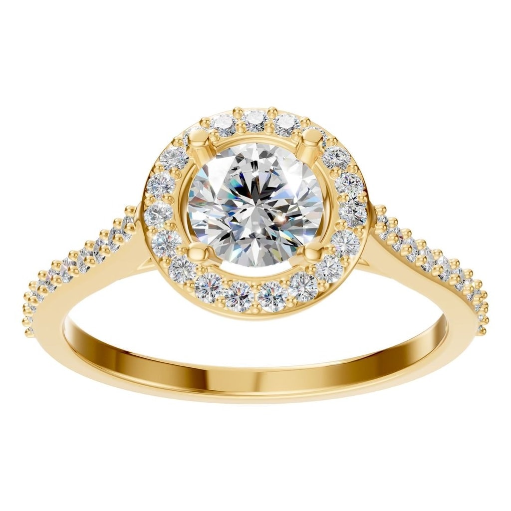 RI-7694 Yellow Gold Ring SET - Front View