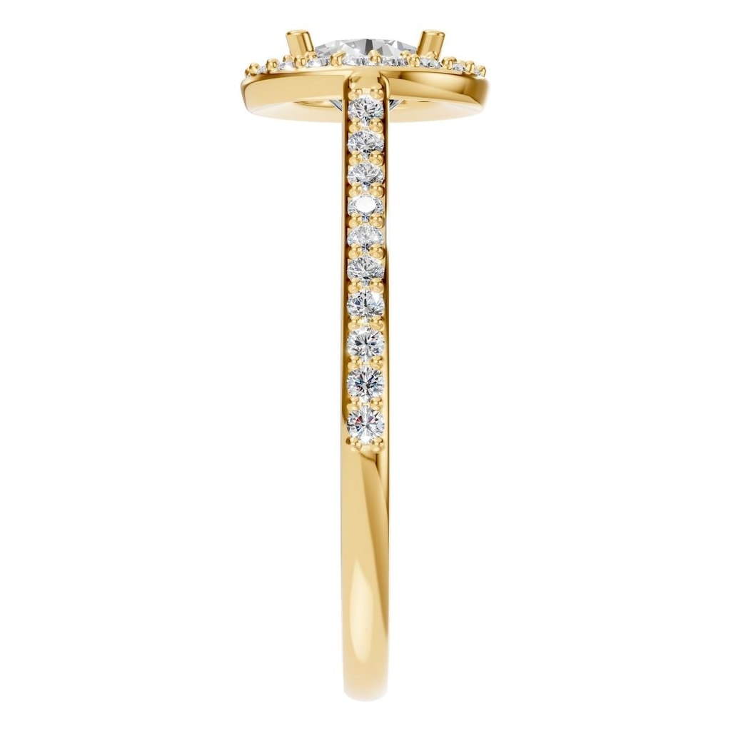 RI-7694 Yellow Gold Ring SET - Side View