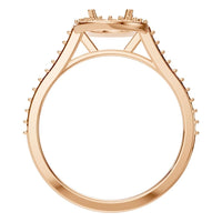 RI-7694 Rose Gold Ring UNSET - Top View