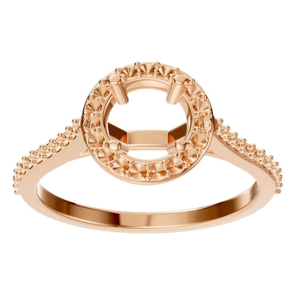 RI-7694 Rose Gold Ring UNSET - Front View