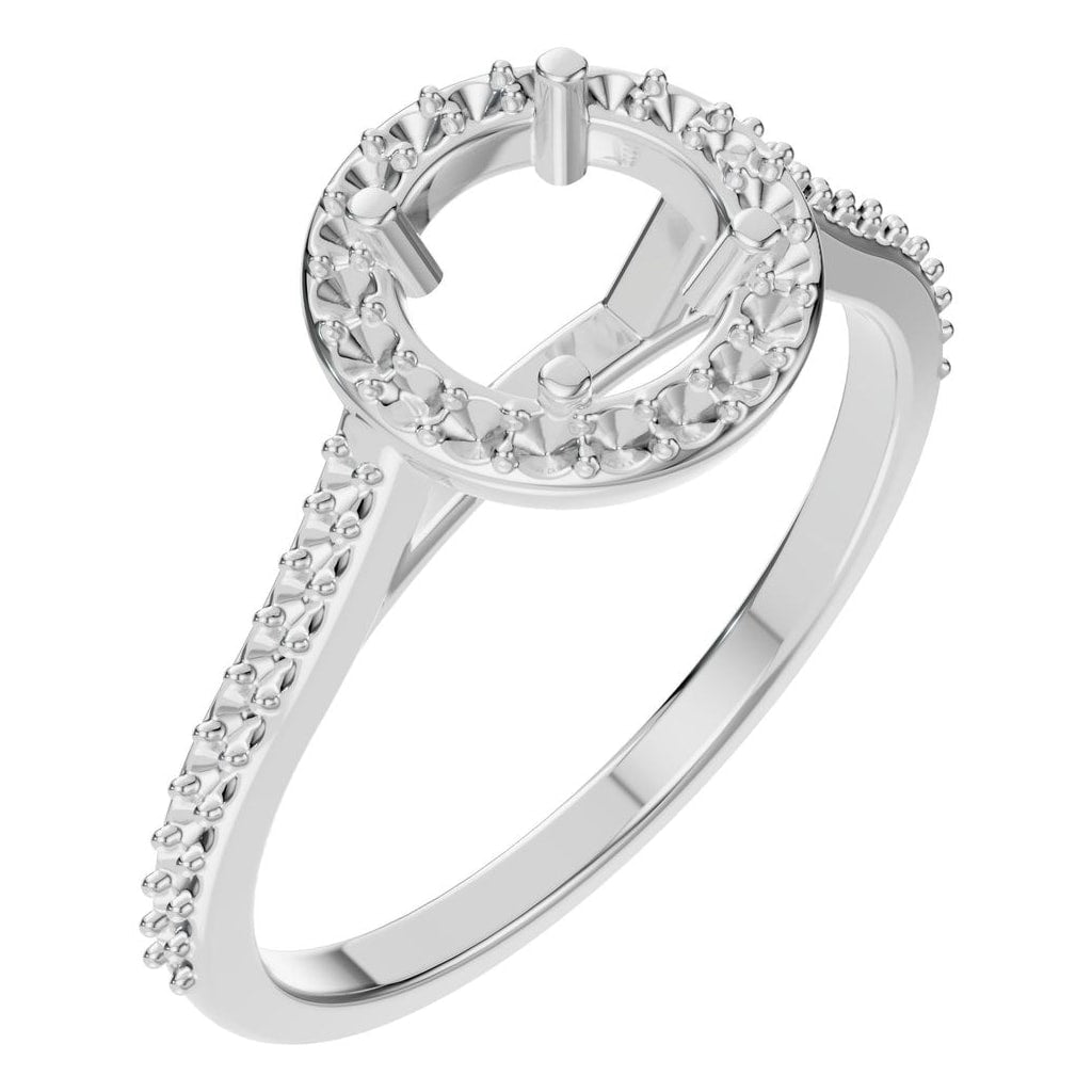 RI-7694 White Gold Ring UNSET - Main View
