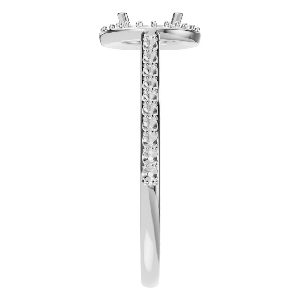 RI-7694 White Gold Ring UNSET - Side View