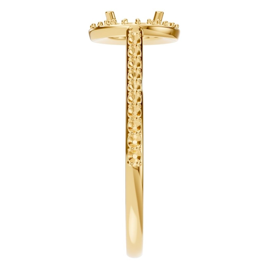 RI-7694 Yellow Gold Ring UNSET - Side View