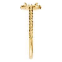 RI-7694 Yellow Gold Ring UNSET - Side View