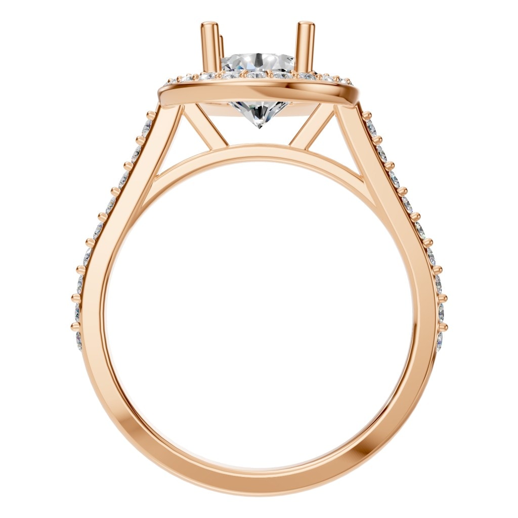 RI-7694 Rose Gold Ring SET - Top View
